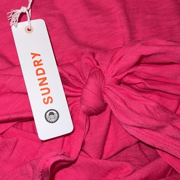 Sundry Tie Front Tee - Picture 4 of 5